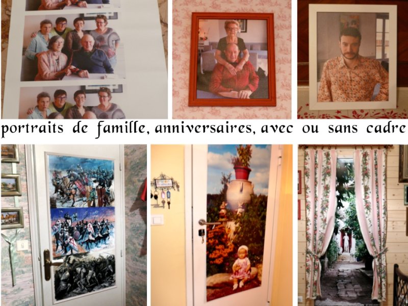 portraits habillage portes 96-1 Impression de portraits, habillage de portes, fresques murales